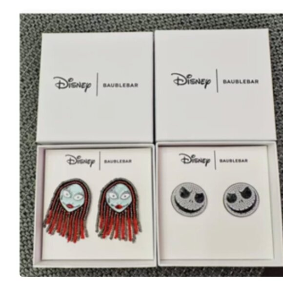 Disney X Baublebar Jack & Sally Stud Earrings Sets Nightmare Before Christmas - Picture 4 of 4